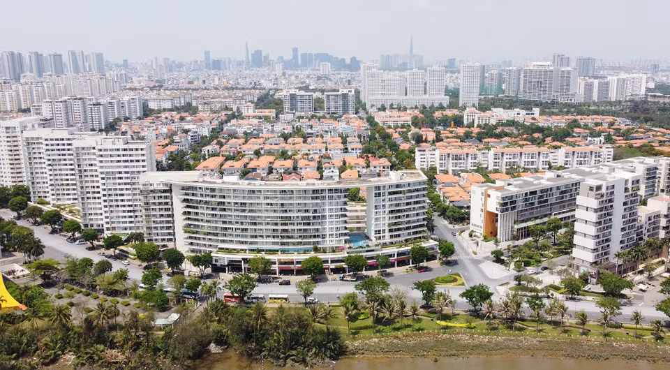 Panorama del barrio Nam Quang 2, zona residencial de Phu My Hung.