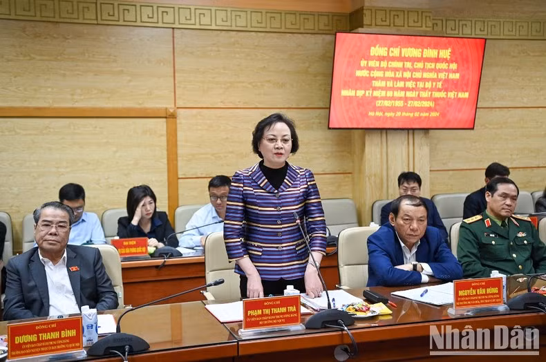 Habla la ministra del Interior, Pham Thi Thanh Tra.