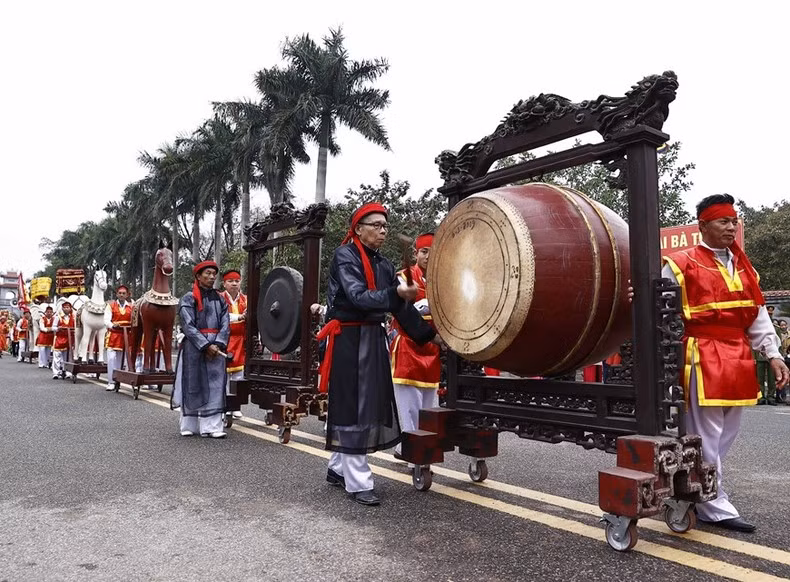 La procesión llevada a cabo en el evento.