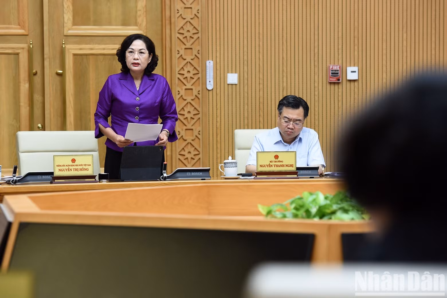 La gobernadora del Banco Estatal de Vietnam, Nguyen Thi Hong, interviene. La gobernadora del Banco Estatal de Vietnam, Nguyen Thi Hong, interviene.