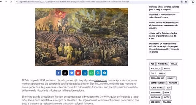 El artículo de ReporteAsia sobre el significado de la Victoria de Dien Bien Phu.