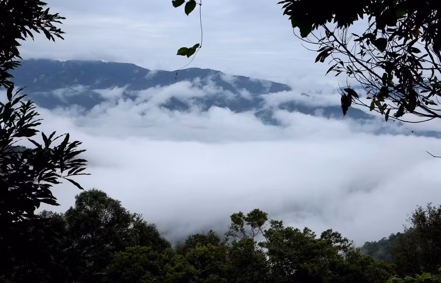 En cualquier punto de la comuna de Ka Lang, especialmente por la mañana, los visitantes sienten como si estuvieran entre las nubes. En cualquier punto de la comuna de Ka Lang, especialmente por la mañana, los visitantes sienten como si estuvieran entre las nubes.