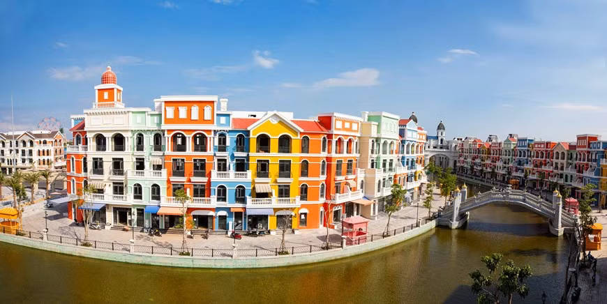 El pueblo Dia Trung Hai (Mediterráneo) en el distrito insular de Phu Quoc.