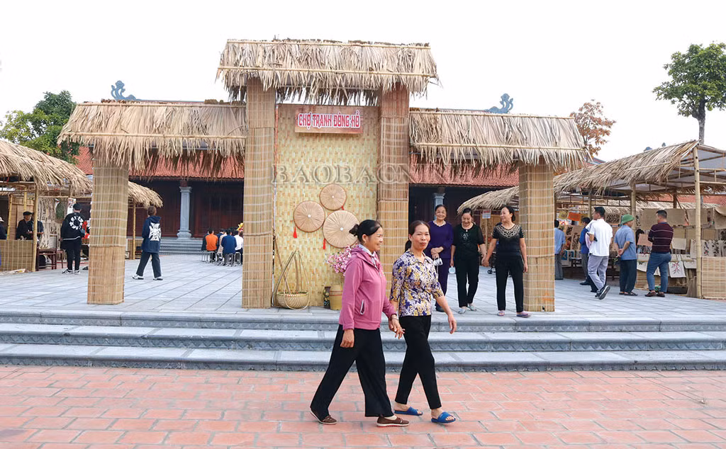 Restaurar el mercado de pintura de Dong Ho a fin de ofrecer más productos locales a los turistas. (Fotografía: baobacninh.vn)