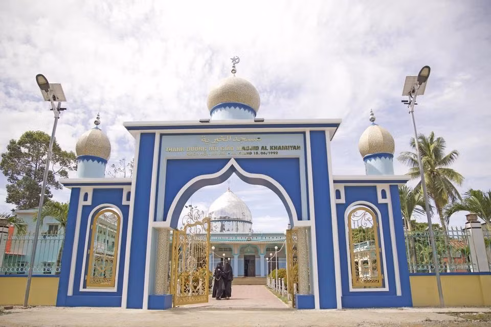 La mezquita Masjid Al Khairiyah en la comuna fronteriza de Nhon Hoi, del distrito de An Phu.