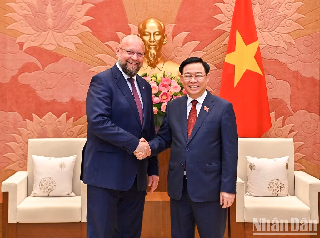 [Foto] Presidente del Parlamento vietnamita recibe a vicetitular de la cámara baja checa ảnh 1