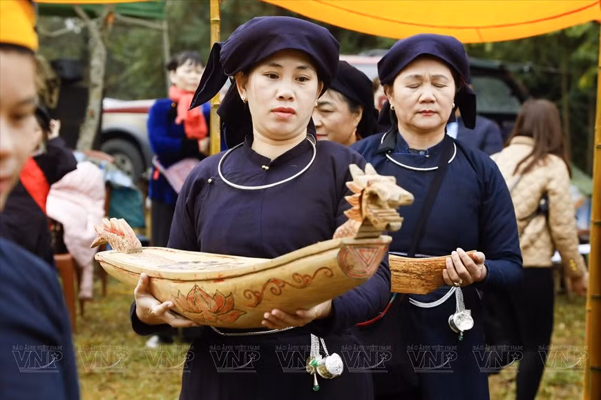 Los modelos de barco maderero utilizados durante los días principales del festival.