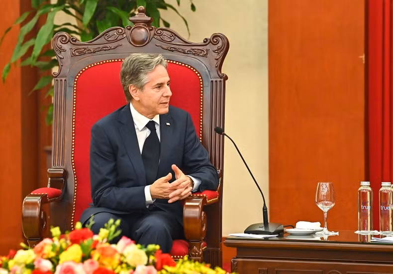 Blinken en su intervención.