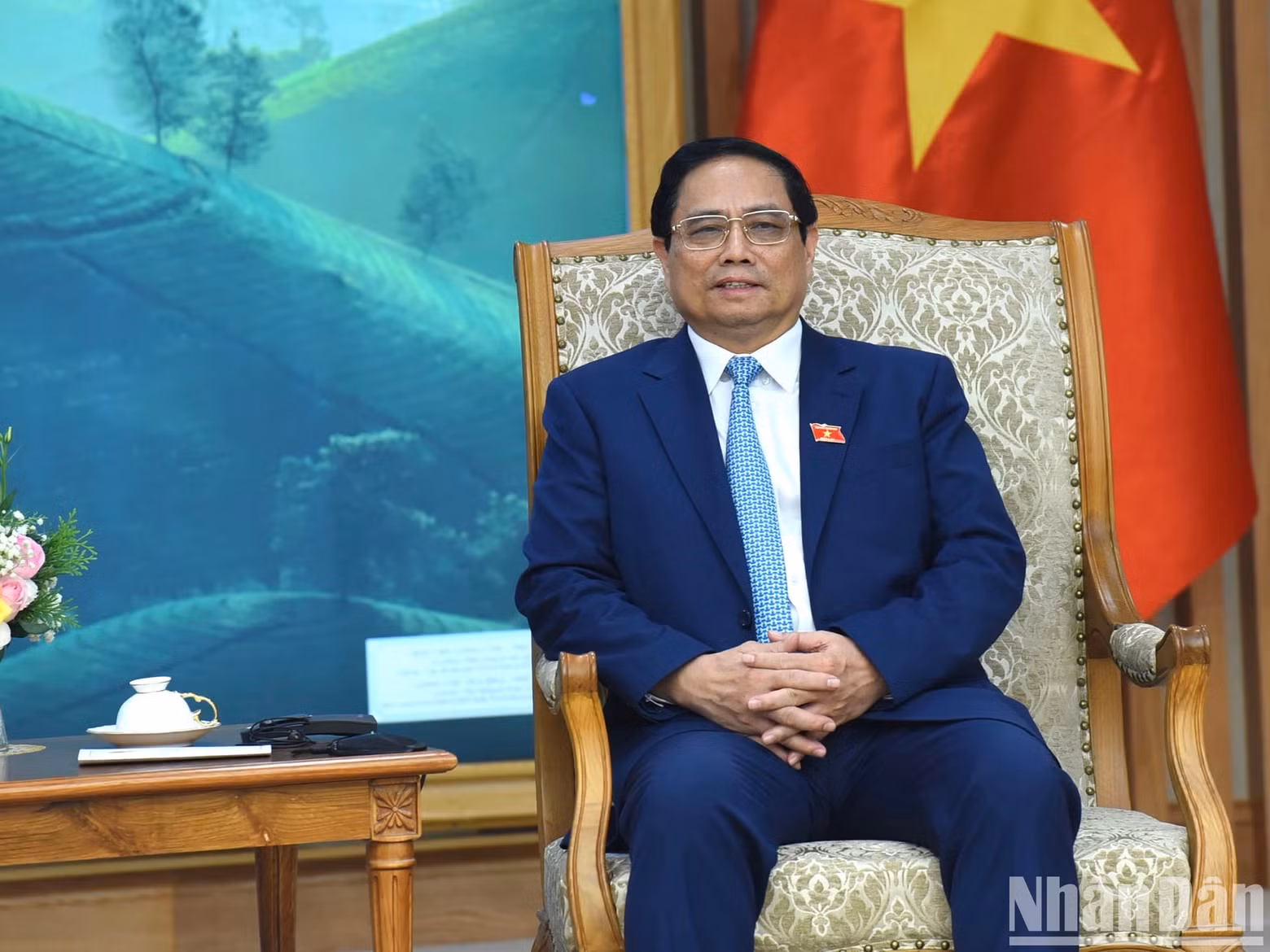 El premier vietnamita en las conversaciones. El premier vietnamita en las conversaciones.