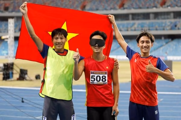 Los atletas vietnamitas de atletismo (Foto: VNA)