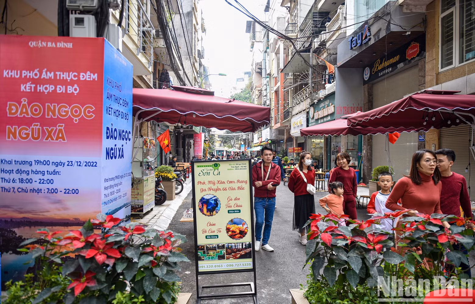 El conjunto de calle peatonal de comida nocturna Dao Ngoc Ngu Xa entró en funcionamiento.