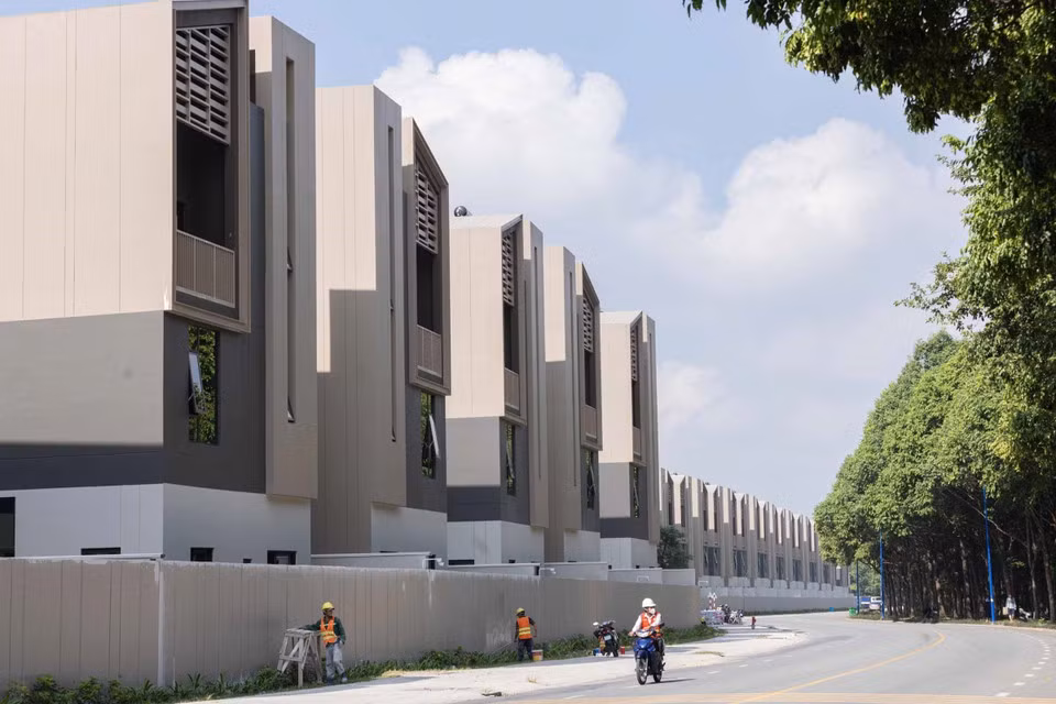 Se construyen amplias y modernas zonas residenciales en la Ciudad Nueva de Binh Duong.