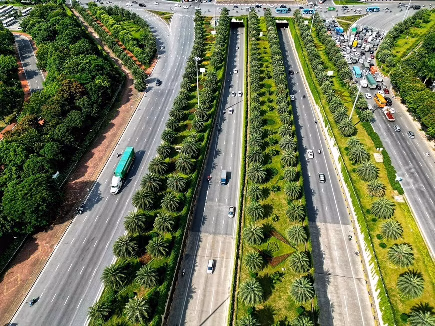 Calles con espacios verdes en Hanói (Fuente: VNA)