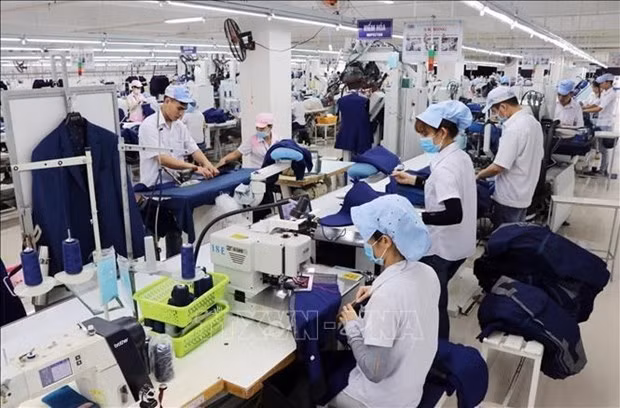 Una fábrica textil en la ciudad central de Da Nang. (Foto: VNA)
