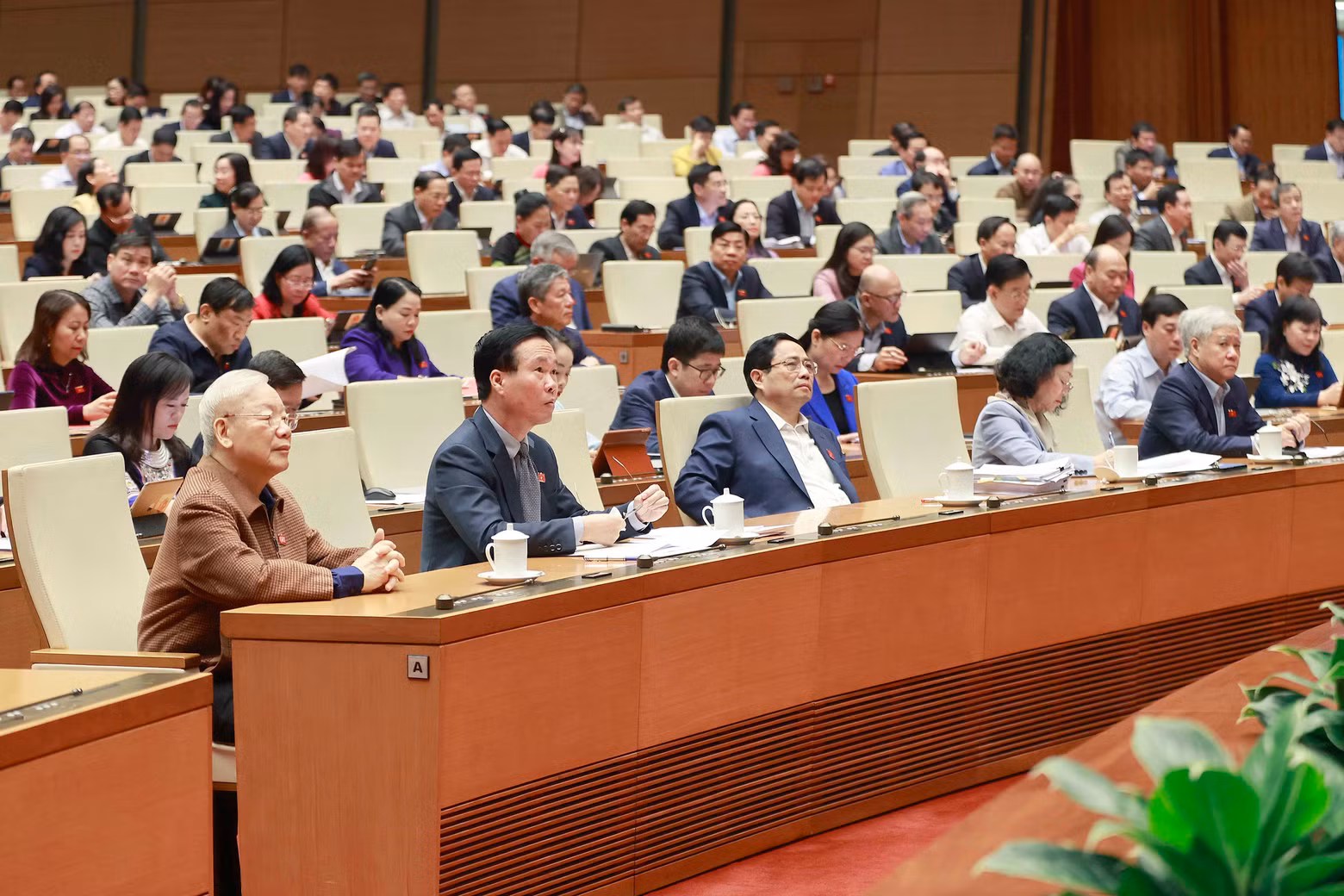 Los diputados en el evento.