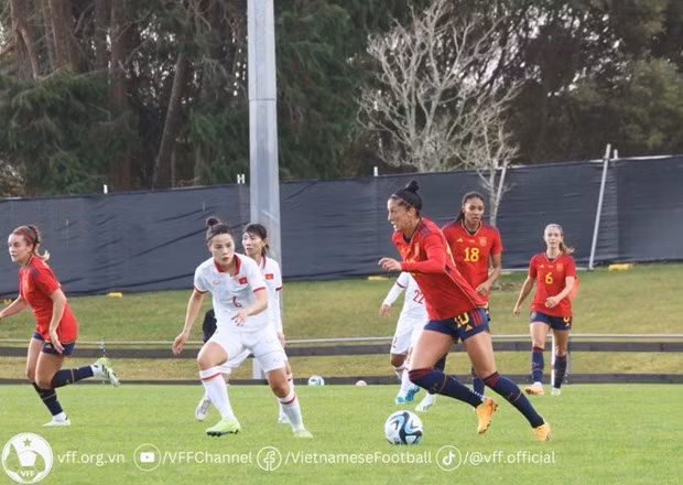 Partido amistoso previo a la Copa Mundial Femenina 2023: La selección femenina de Vietnam perdió 0-9 ante la rival España. (Foto: FVF)