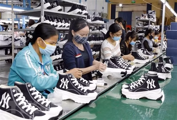 Zapatos vietnamitas exportados a Europa. (Fuente: VNA) Zapatos vietnamitas exportados a Europa. (Fuente: VNA)