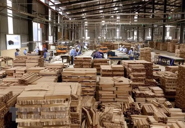 Productos de madera para la exportación la UE de Tuyen Quang WOODSLAND (Fotografía: VNA)