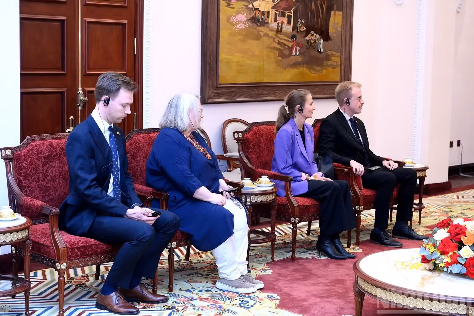 Delegados a la recepción.