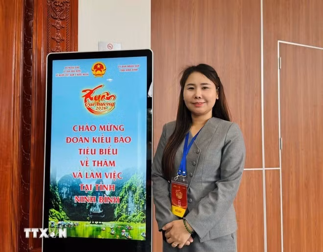 Le Thi Thuong, presidenta de la Asociación de Vietnamitas en la región nipona de Kansai y vicepresidenta de la Unión de Asociaciones de Vietnamitas en Japón. (Foto: VNA)
