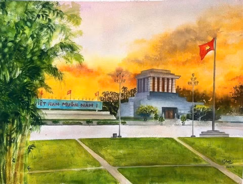 La obra "Testigo de la historia" de la autora Nguyen Thi Thanh Tam.