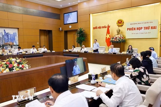 Panorama de la segunda sesión del Consejo Nacional Electoral. (Foto: VNA)