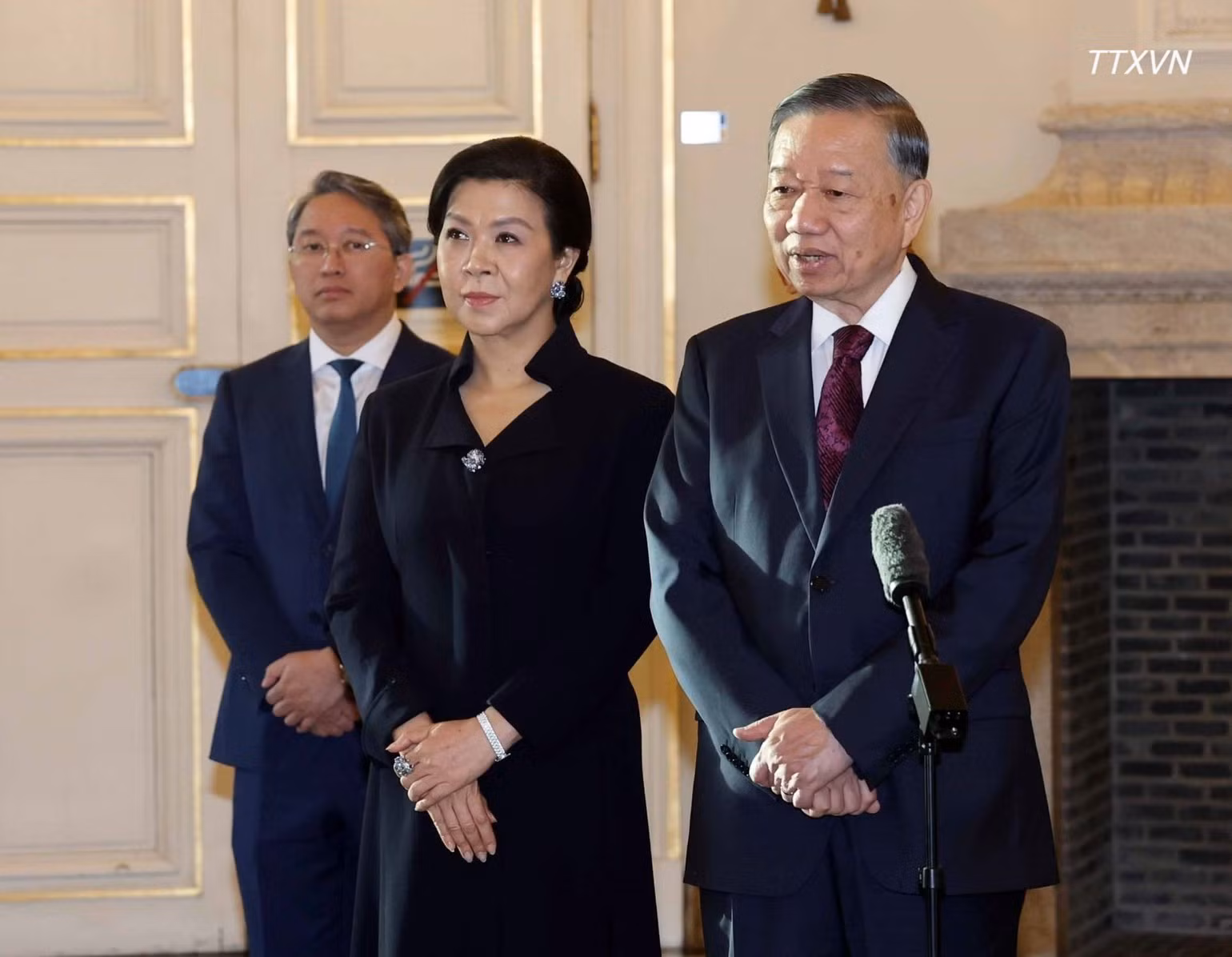 El secretario general del Partido Comunista y presidente de Vietnam, To Lam, pronuncia un discurso. (Foto: VNA)