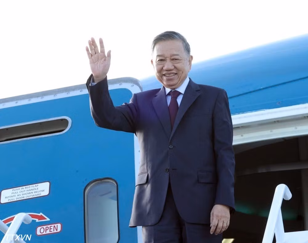 El secretario general del Partido Comunista de Vietnam y presidente del país, To Lam, parte de Nueva York para continuar su visita de Estado a Canadá. (Foto: VNA)
