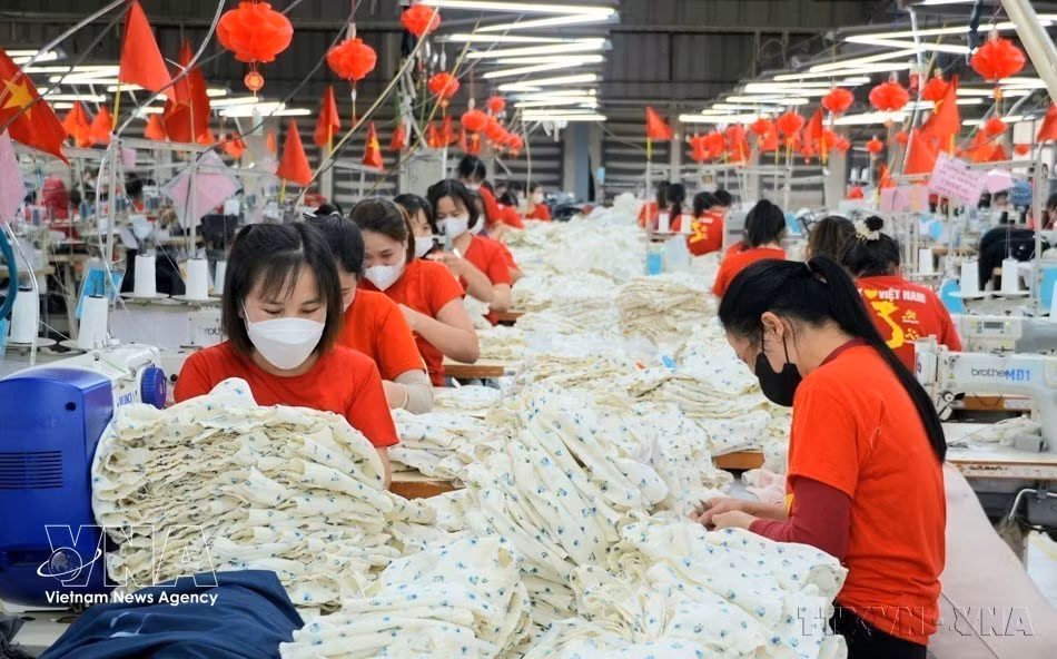 Vietnam exporta a Bélgica numerosos productos clave, entre ellos calzado, equipos informáticos, textiles y prendas de vestir, así como productos acuáticos, entre otros. (Foto: Dong Thuy – VNA)