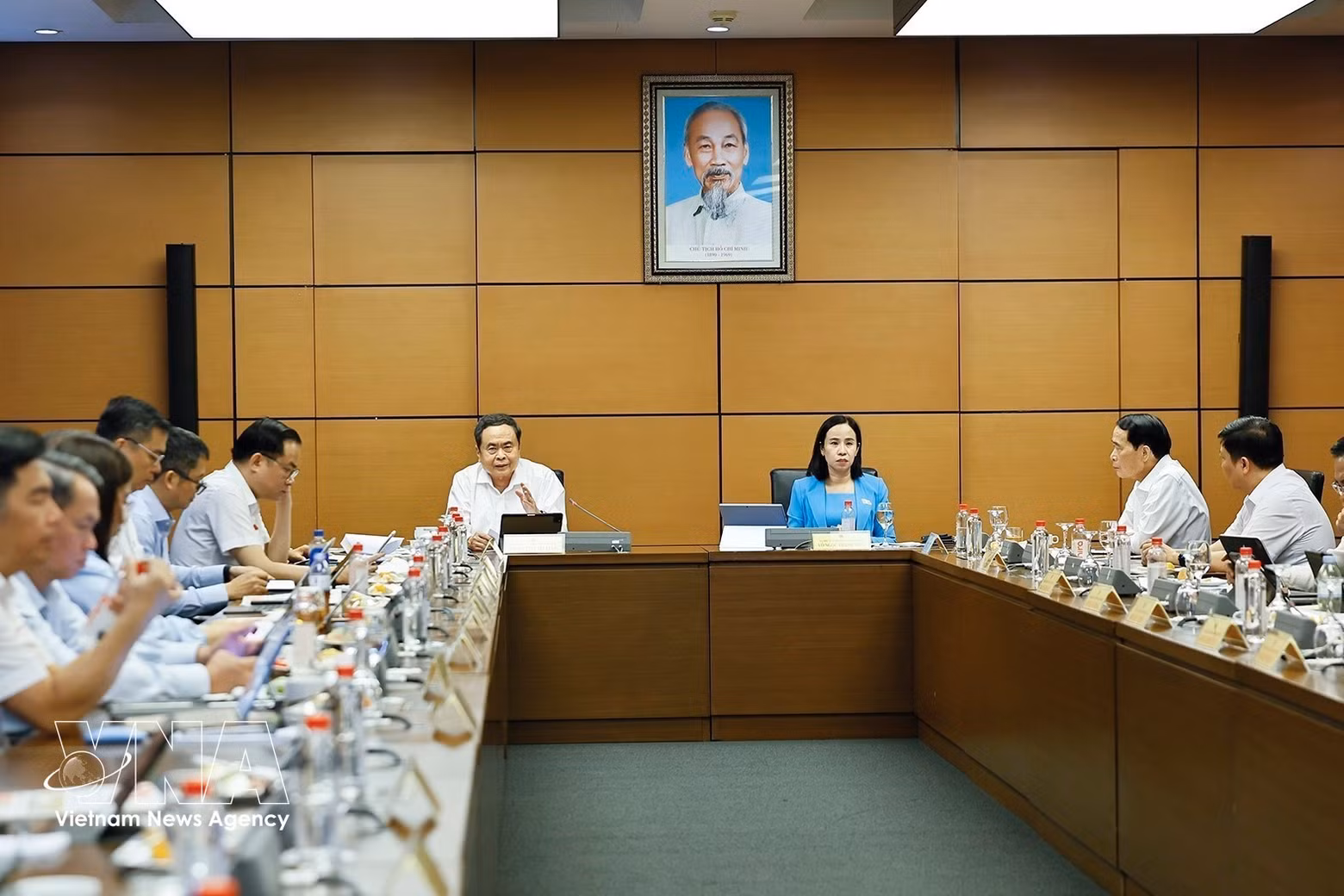 El presidente de la Asamblea Nacional, Tran Thanh Man, habla en el evento. (Foto: VNA)