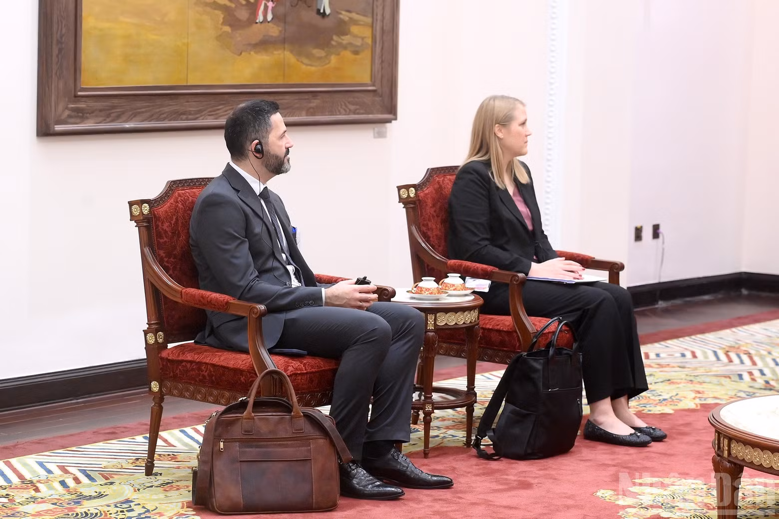 Representantes del Principado de Liechtenstein en el encuentro.