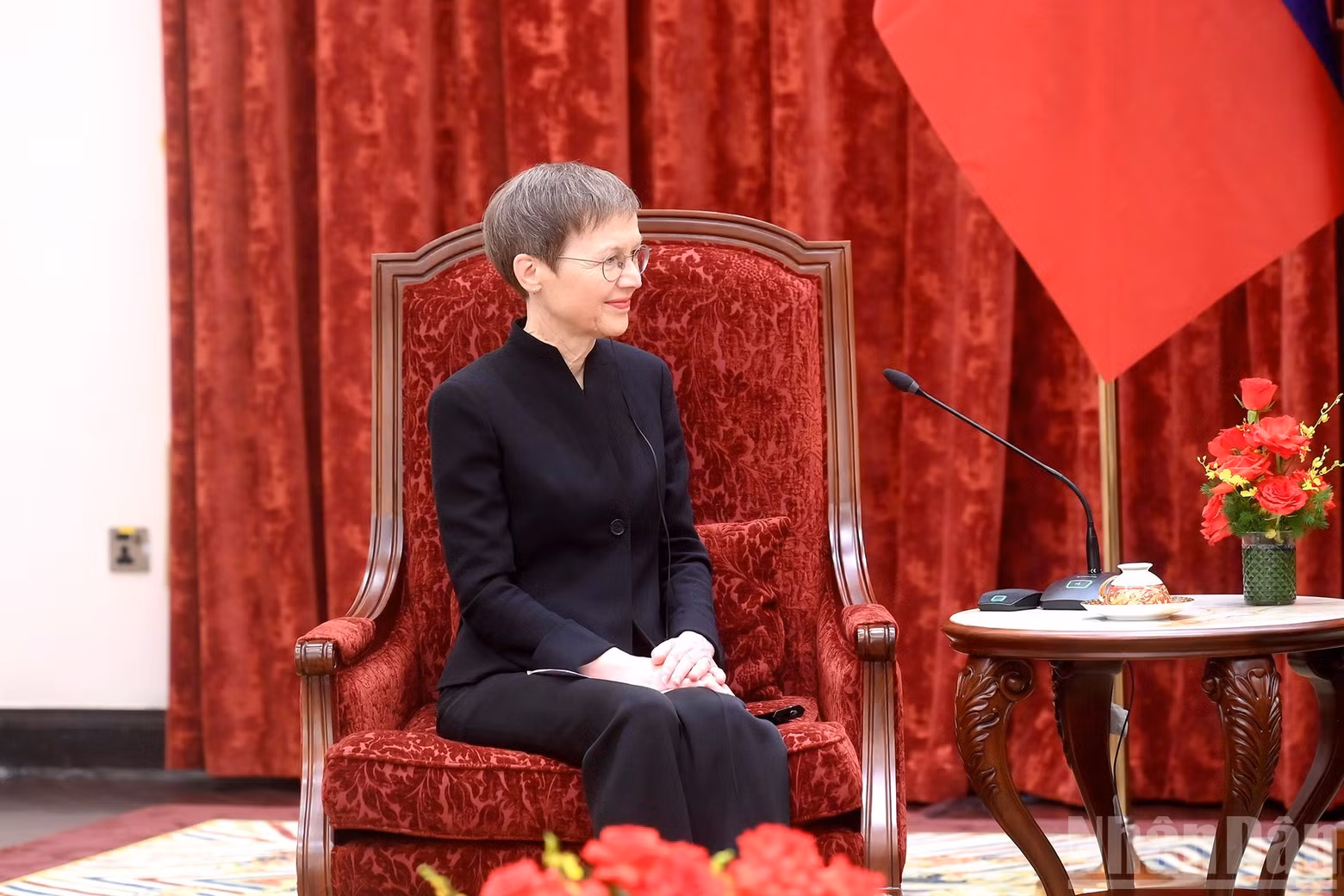 La primera ministra del Principado de Liechtenstein, Brigitte Haas, habla en la cita.