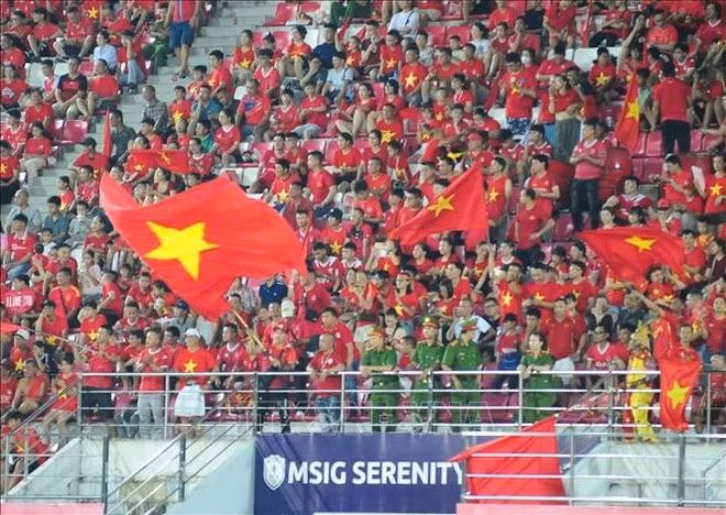 Los fanáticos vietnamitas. (Foto: VNA)