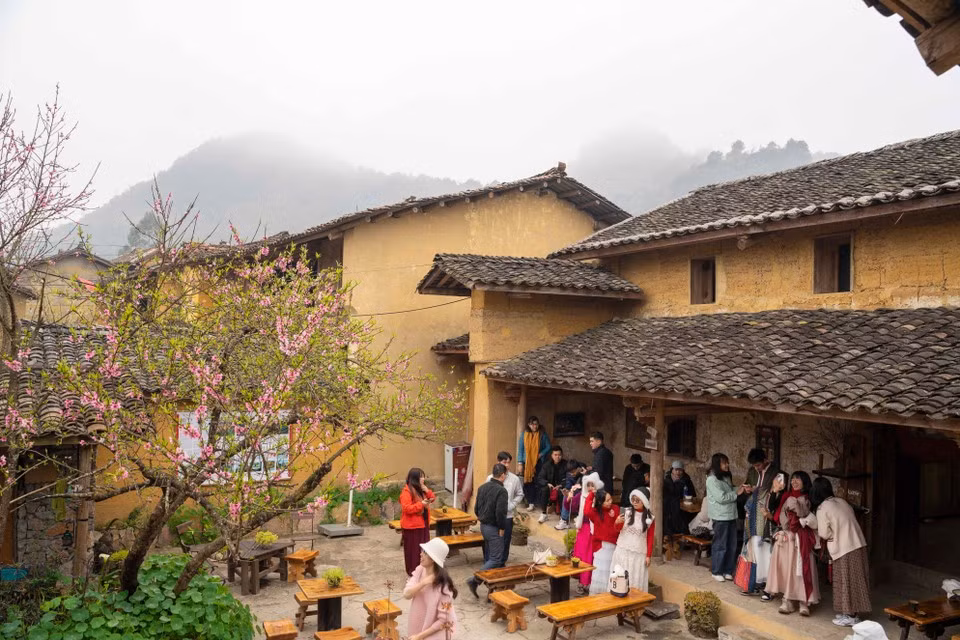 Los melocotoneros en flor contribuyen a atraer a más turistas a la aldea de Lo Lo Chai.
