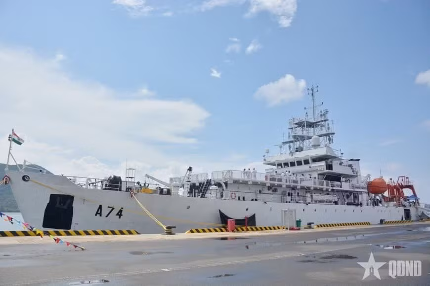El buque INS Sagardhwani de la Armada de la India. (Foto: qdnd.vn)