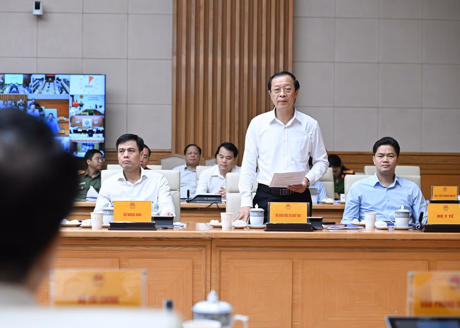 El viceministro de Educación y Formación, Pham Ngoc Thuong, expresa su opinión.