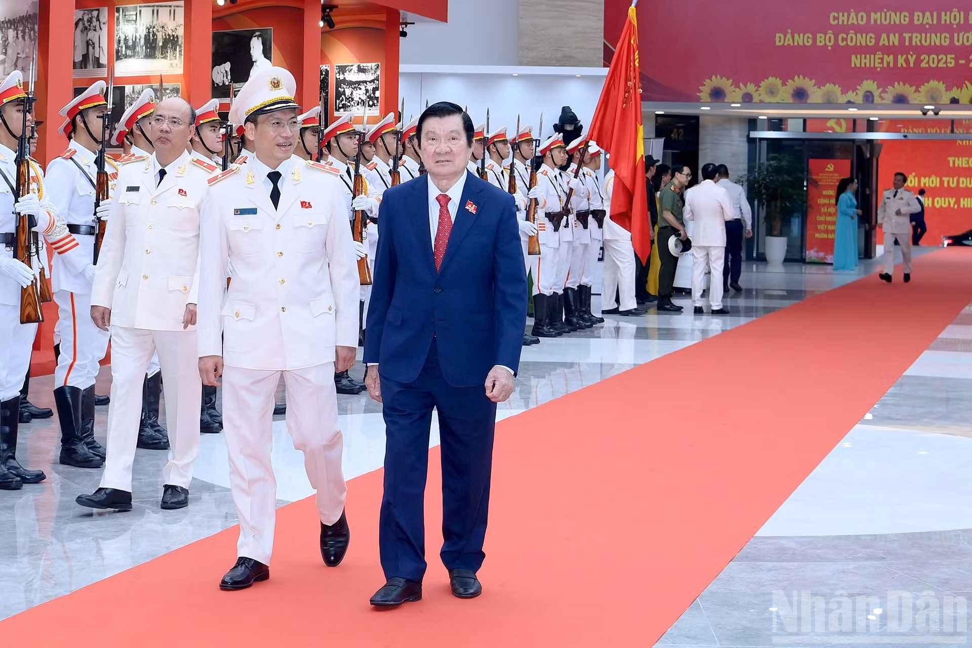 El expresidente vietnamita, Truong Tan Sang, en el acto.