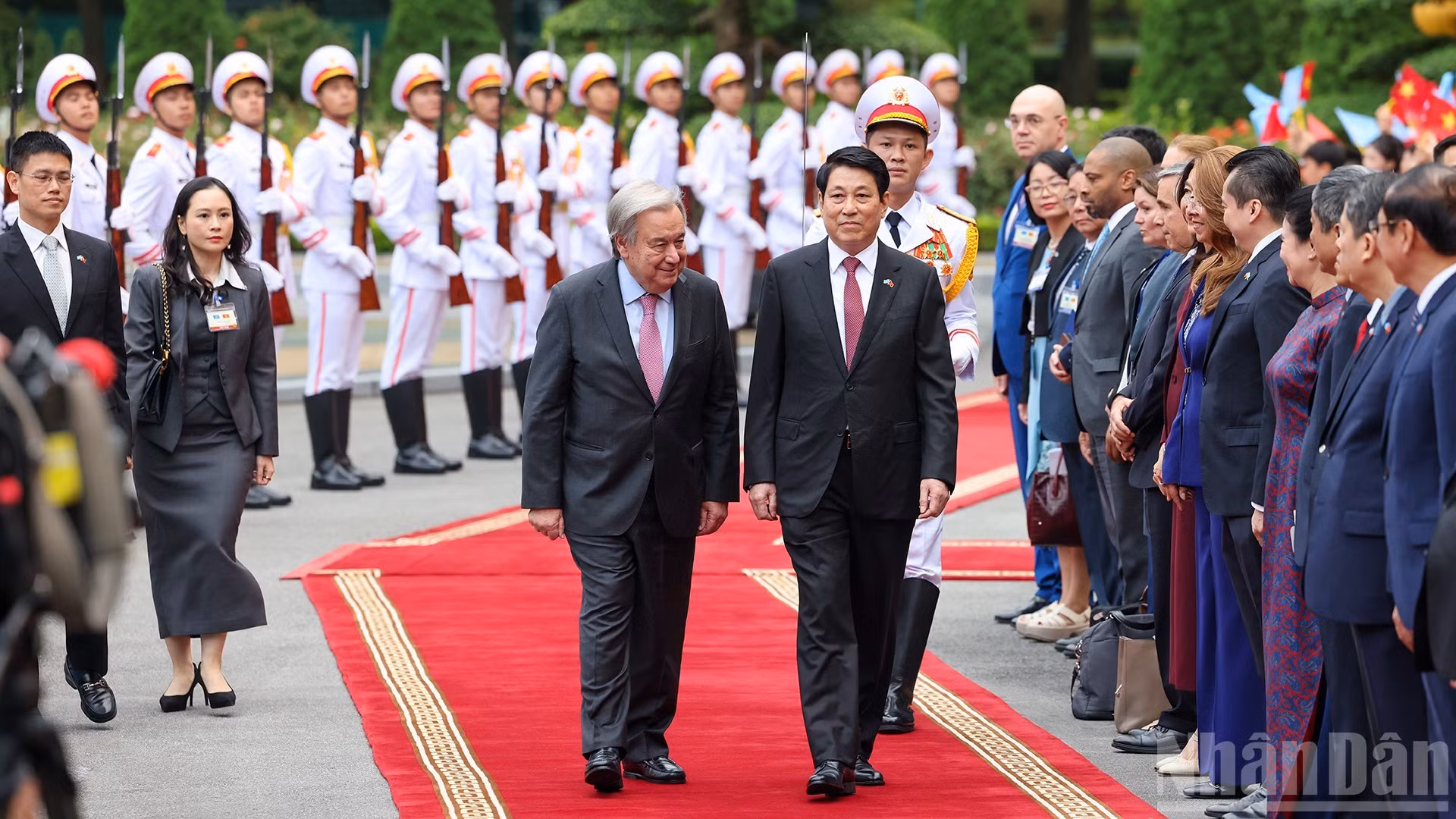 [Foto] Presidente vietnamita preside ceremonia de bienvenida al secretario general de la ONU
