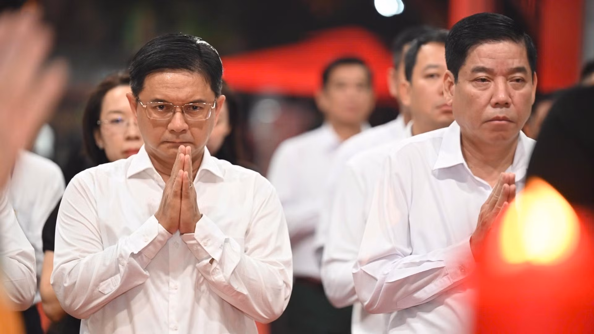 Dirigentes del Comité Directivo Nacional 515 y de Ciudad Ho Chi Minh en el acto.