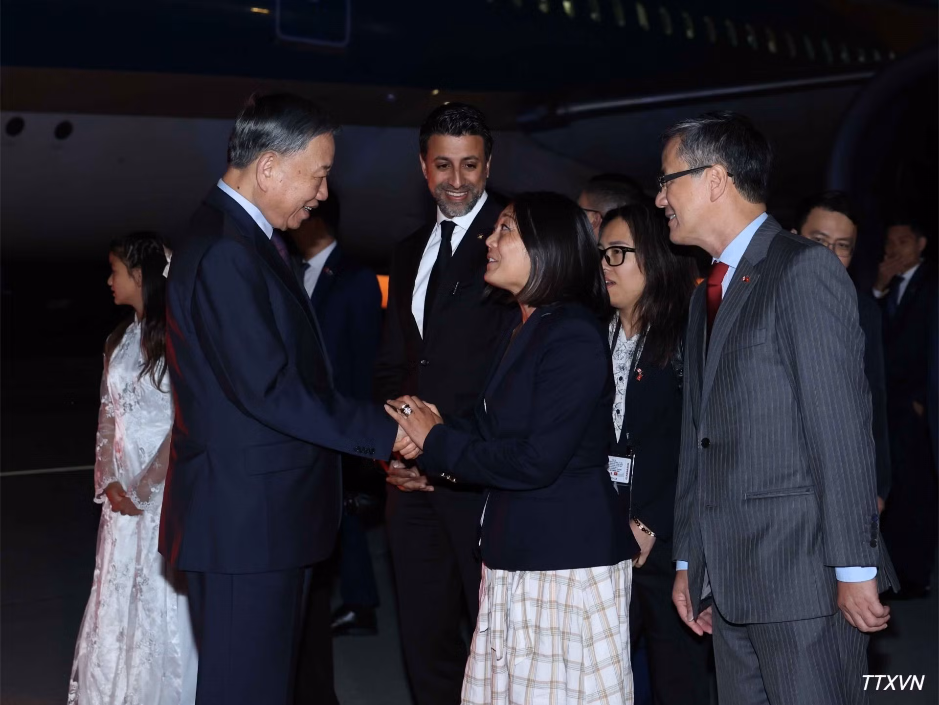 El secretario general del Partido Comunista de Vietnam y presidente del país, To Lam, llega a Ottawa, iniciando su visita de Estado a Canadá. (Foto: VNA)