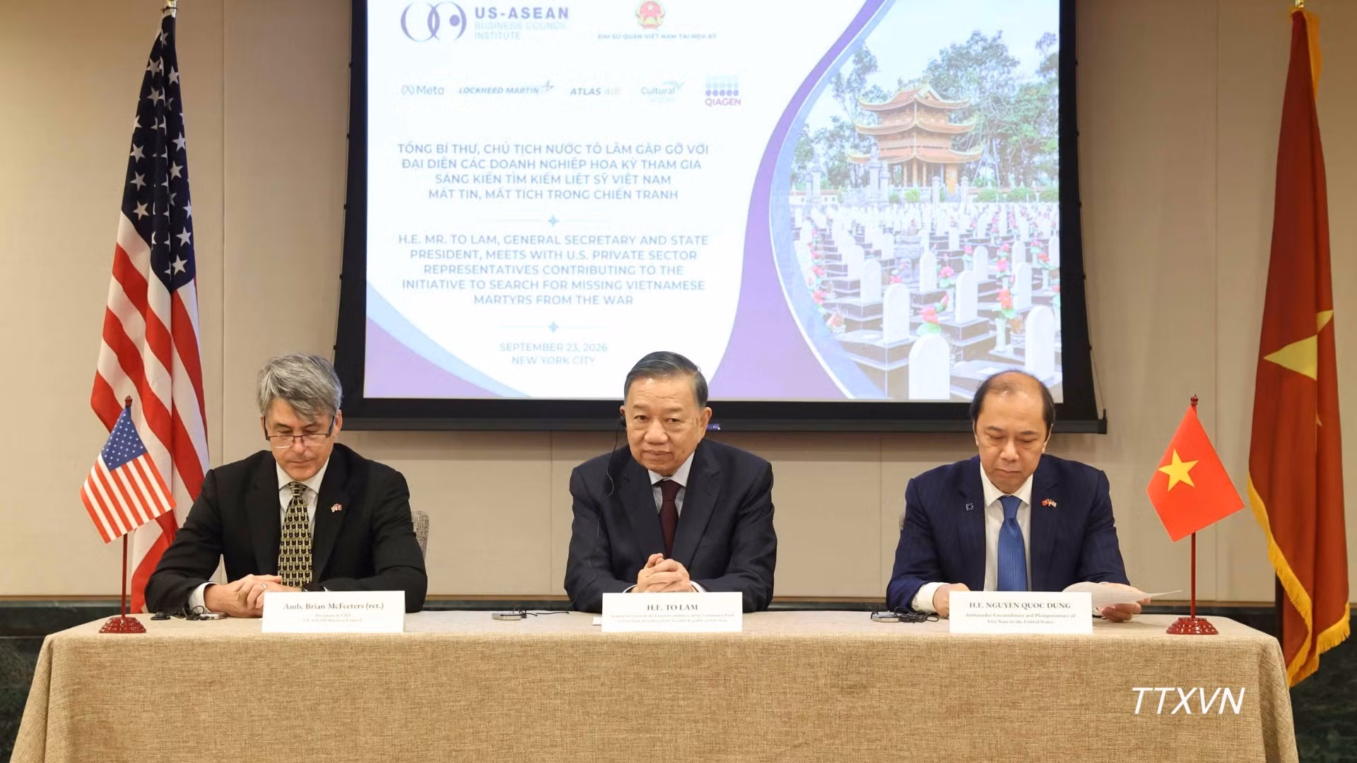 El secretario general del Partido Comunista de Vietnam y presidente del país, To Lam, en el evento