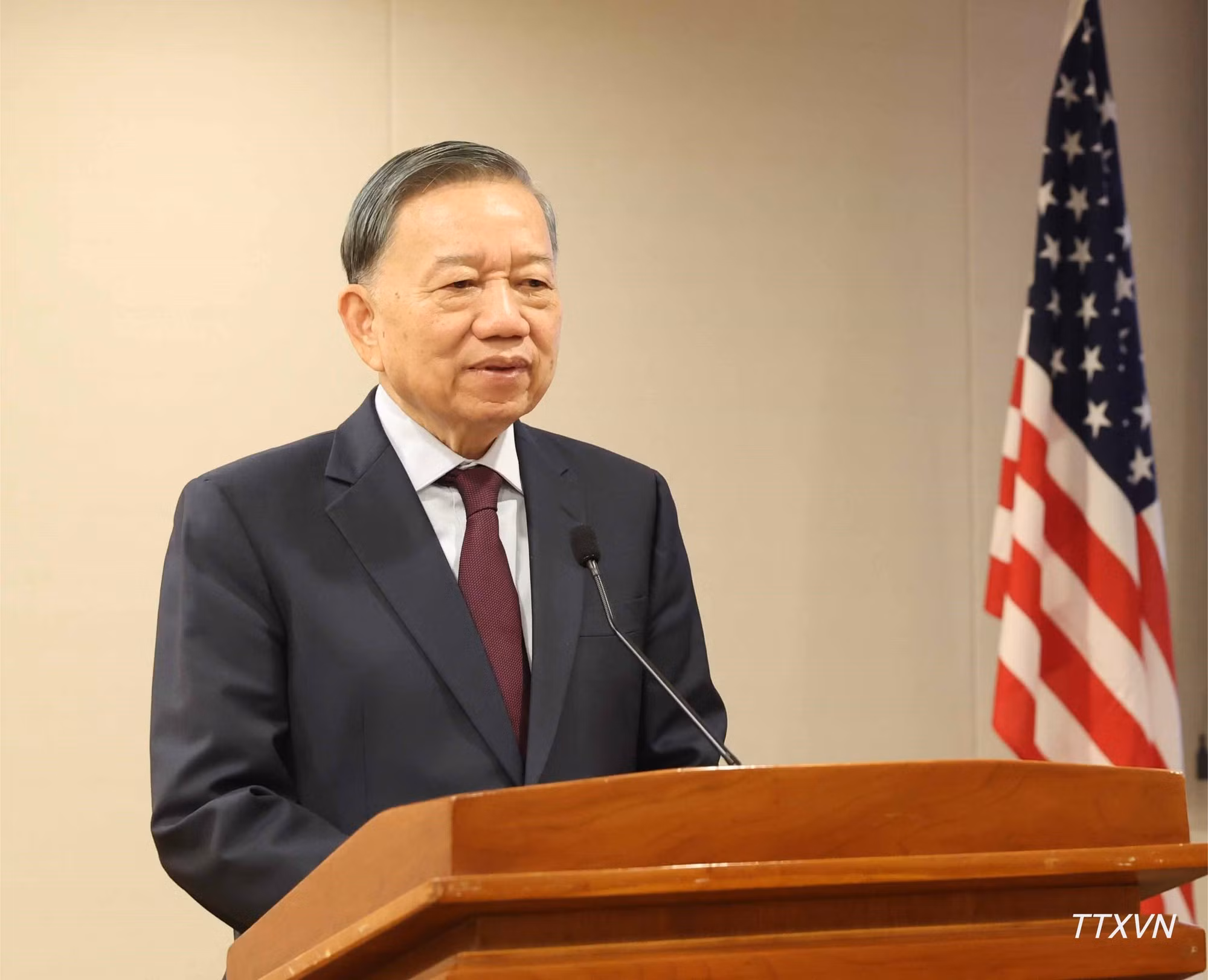 El secretario general del Partido Comunista de Vietnam y presidente del país, To Lam, interviene en el evento. (Foto: VNA)