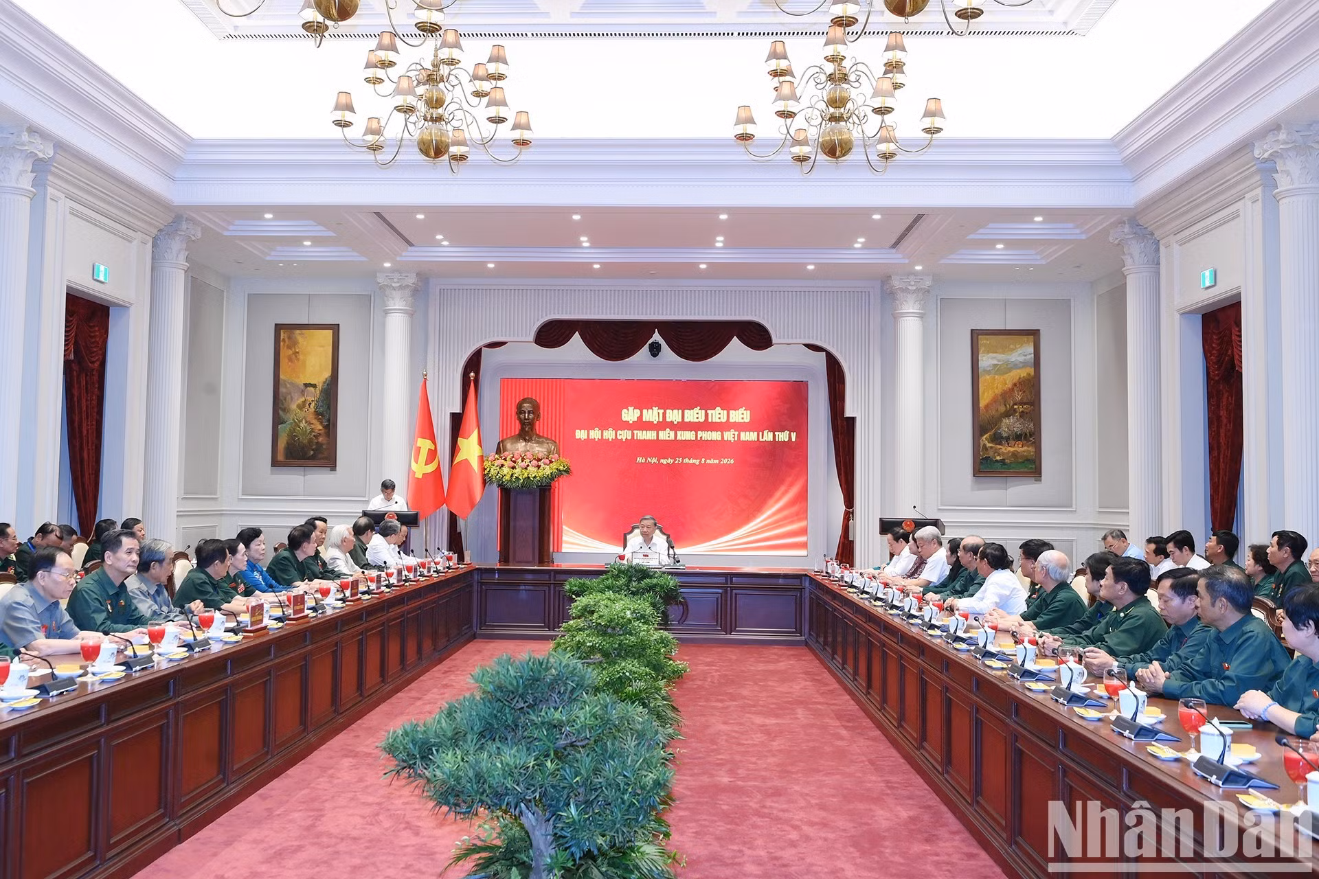 El secretario general del Partido Comunista de Vietnam y presidente del país, To Lam, en el evento.