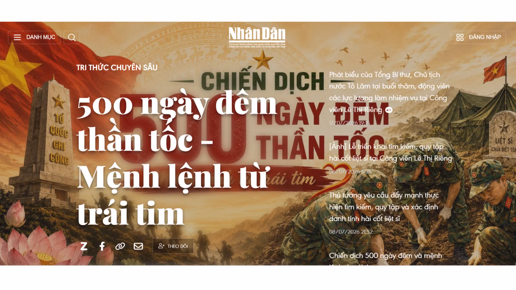 Diario Nhan Dan lanza portal temático sobre Campaña de 500 días y noches