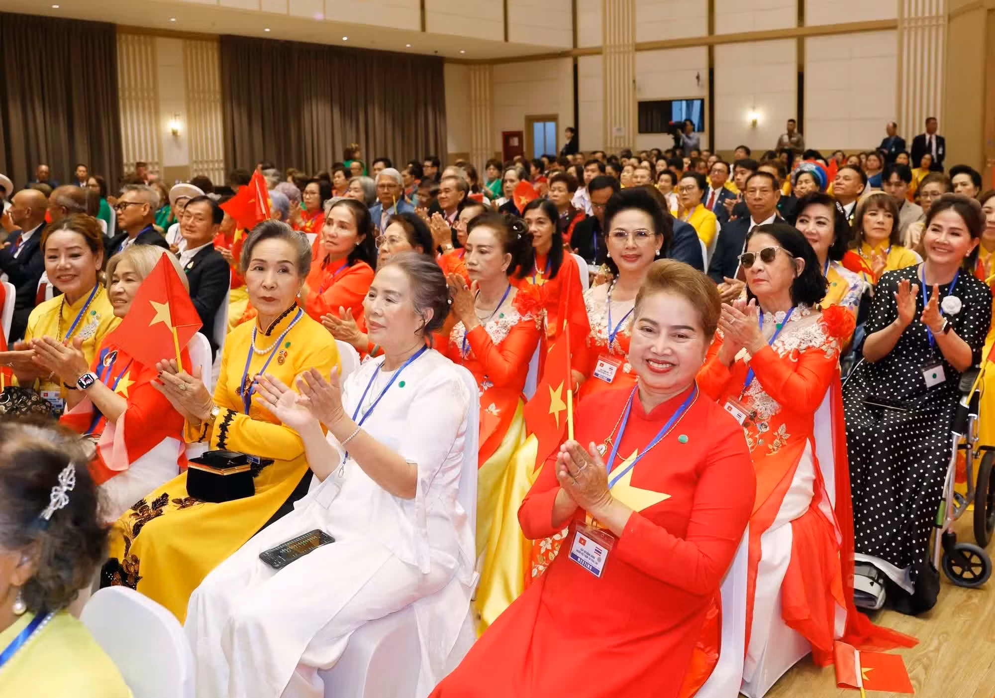 Representantes de la comunidad vietnamita en Tailandia en el evento. (Foto: VNA)