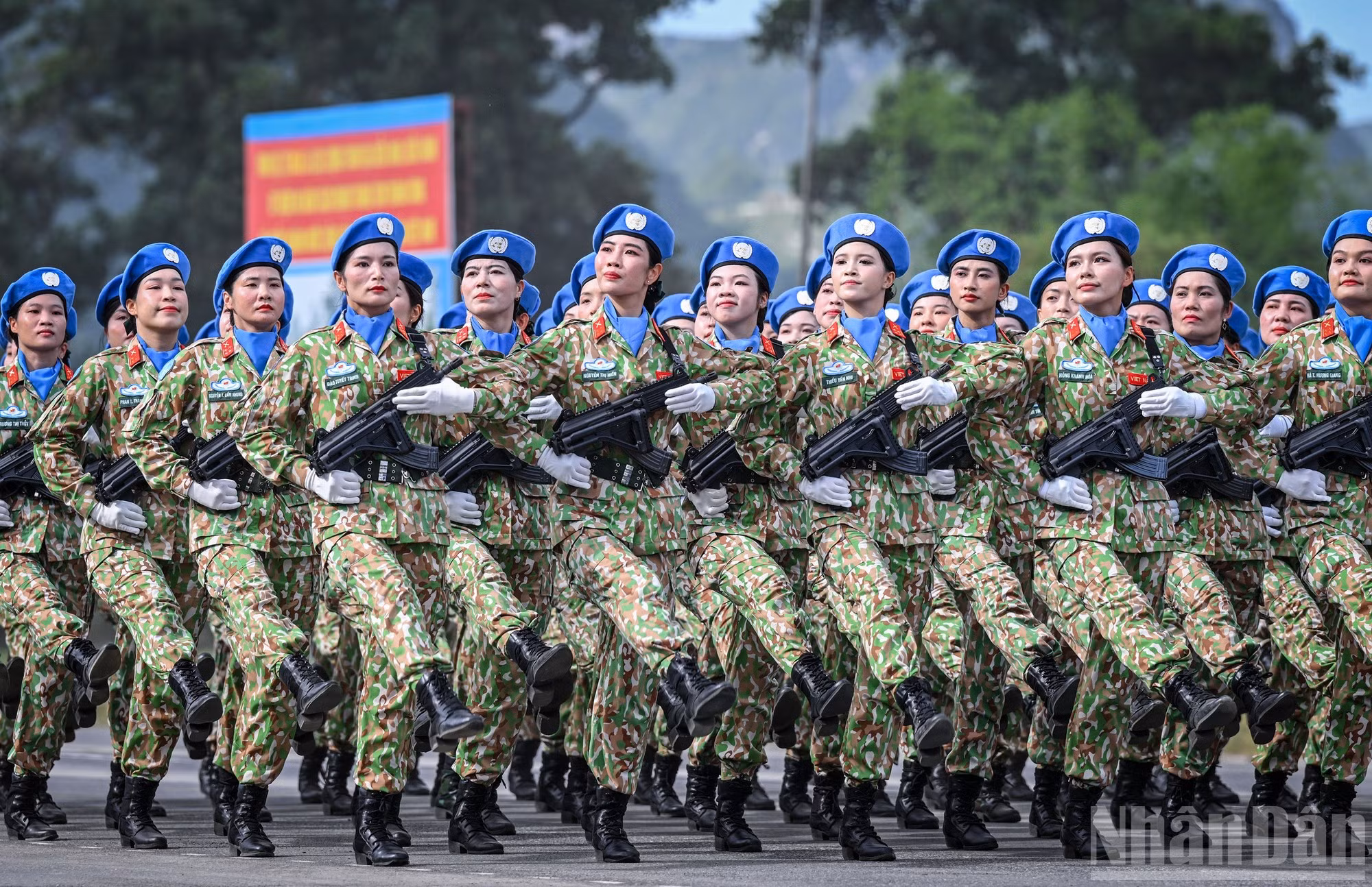 Bloque femenino de las Fuerzas de Mantenimiento de la Paz de Vietnam.