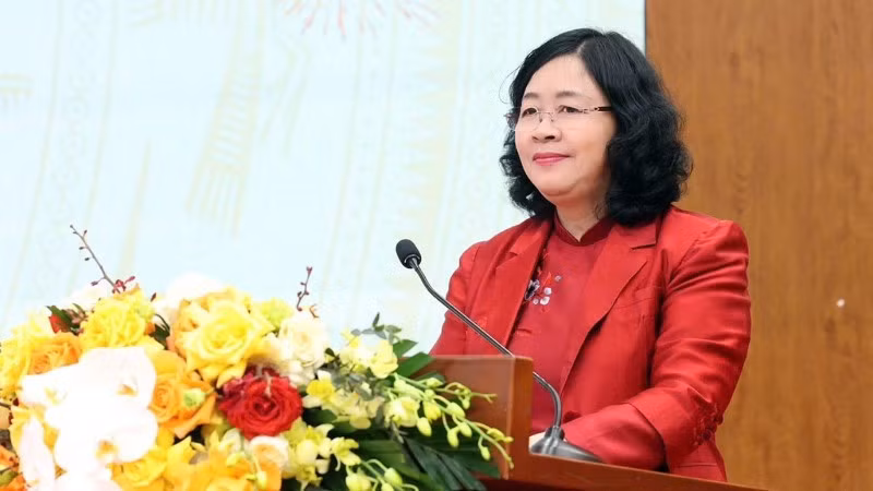 Bui Thi Minh Hoai, miembro del Buró Político, secretaria del Comité Central del Partido y presidenta del Comité Central del Frente de la Patria de Vietnam. (Foto: Comité Central del Frente de la Patria de Vietnam)