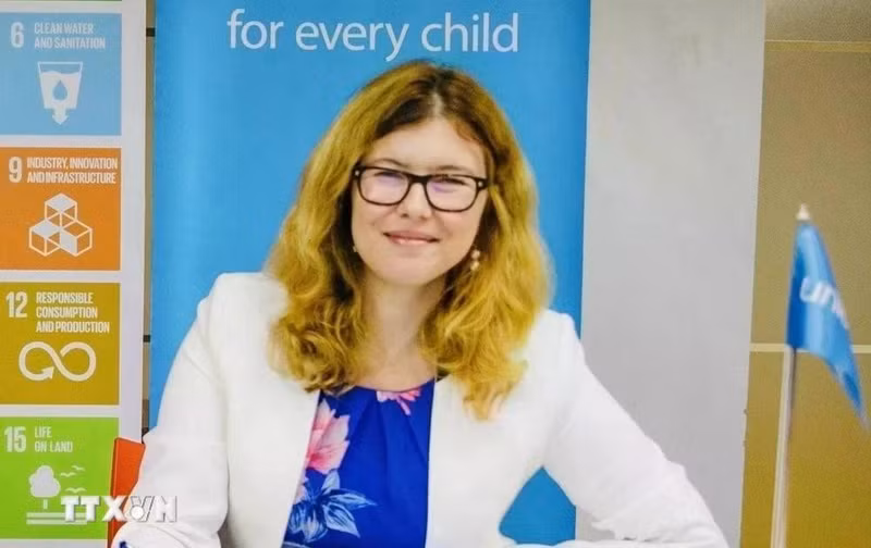 Silvia Danailov, jefa del Fondo de la ONU para la Infancia en Vietnam (Foto: VNA)