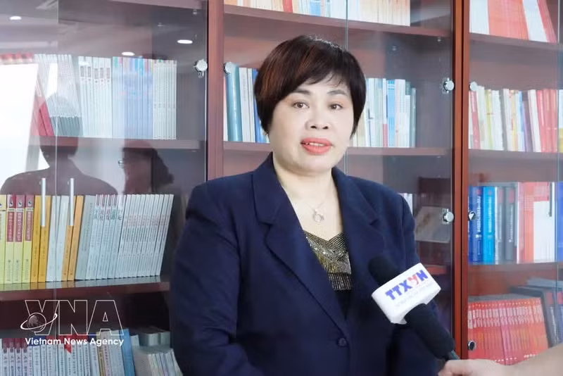 La profesora Phan Kim Nga, investigadora sénior del Instituto de Estudios del Marxismo de la Academia China de Ciencias Sociales. (Foto: VNA)