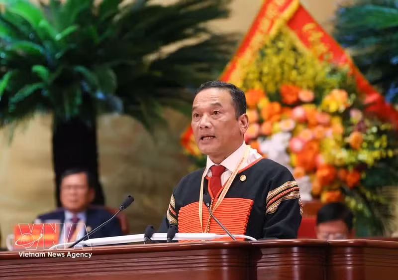 Y Giang Gry Nie Knong, presidente del Comité del FPV de la provincia central de Dak Lak (Foto: VNA)